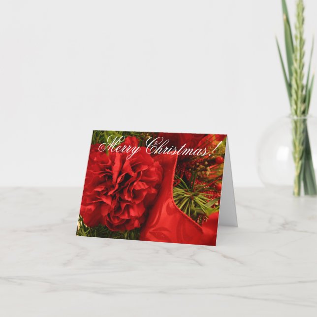 Cartes Pour Fêtes Annuelles Carnations de Noël (Devant)