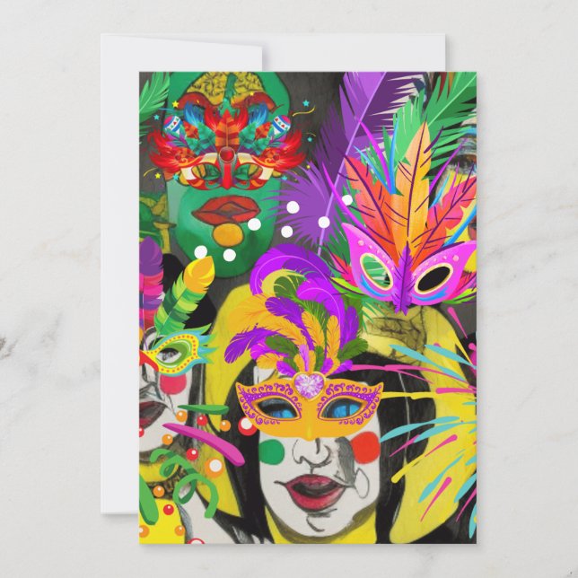 Cartes Pour Fêtes Annuelles Carnaval du Brésil (Devant)