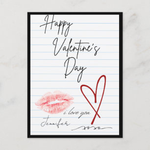 Cartes Pour Fêtes Annuelles Carnet Confessions : Heureuse Sainte-Valentin, xox