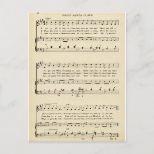 Cartes Pour Fêtes Annuelles Carol de Noël : "Jolly Old Santa Claus"