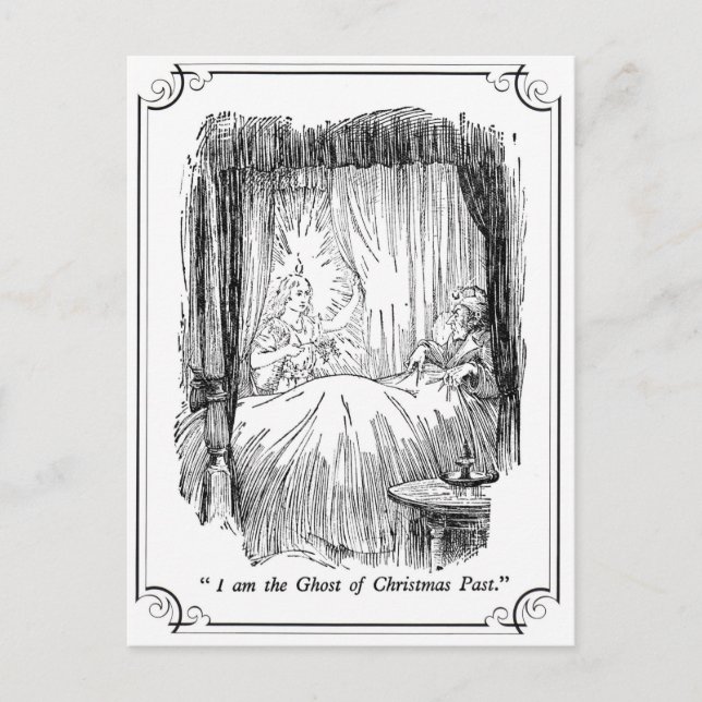 Cartes Pour Fêtes Annuelles Carol de Noël : Le fantôme du passé de Noël (Devant)
