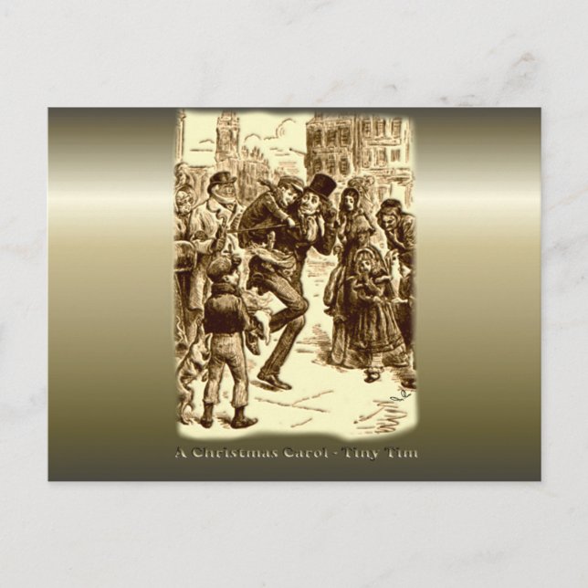 Cartes Pour Fêtes Annuelles Carol de Noël - Minuscule Tim (Devant)