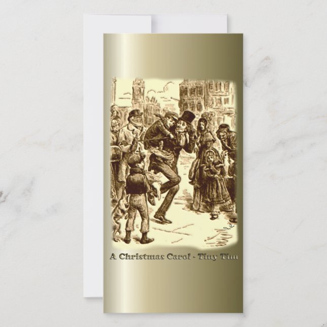 Cartes Pour Fêtes Annuelles Carol de Noël - Minuscule Tim (Devant)