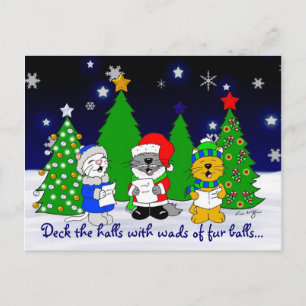 Cartes Pour Fêtes Annuelles 'Carolers brouillés