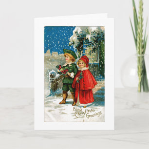 Cartes Pour Fêtes Annuelles Caroleurs de Noël