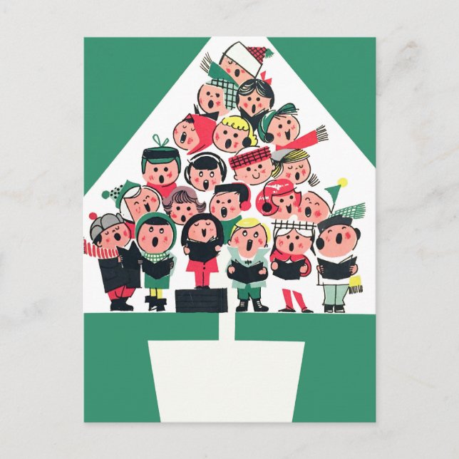 Cartes Pour Fêtes Annuelles Caroleurs de Noël (Devant)