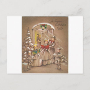 Cartes Pour Fêtes Annuelles Caroleurs de Noël Vintage