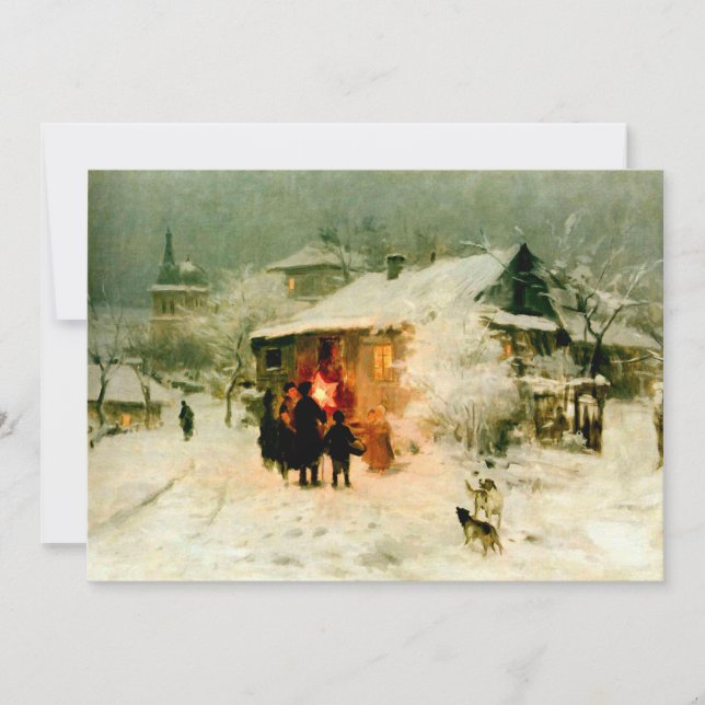 Cartes Pour Fêtes Annuelles Caroleurs ukrainiens de Noël (Devant)