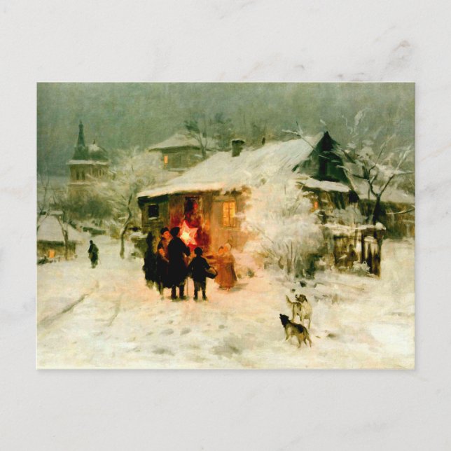 Cartes Pour Fêtes Annuelles Caroleurs ukrainiens de Noël (Devant)