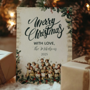 Cartes Pour Fêtes Annuelles Caroleurs vintages Joyeux Noël