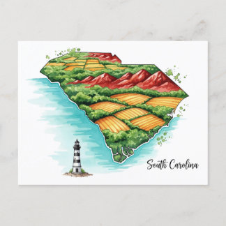 Cartes Pour Fêtes Annuelles Carolina Sud-Carolina Art