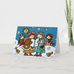 Cartes Pour Fêtes Annuelles Carollers de Noël ukrainiens