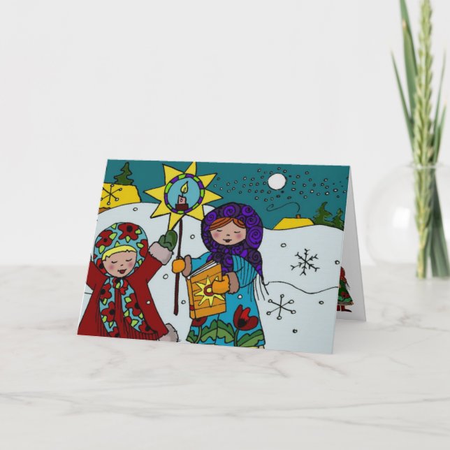 Cartes Pour Fêtes Annuelles Carollers de Noël ukrainiens (Devant)
