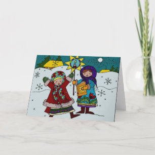 Cartes Pour Fêtes Annuelles Carollers de Noël ukrainiens