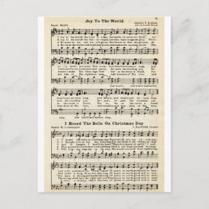 Cartes Pour Fêtes Annuelles Carols de Noël : Joie au monde