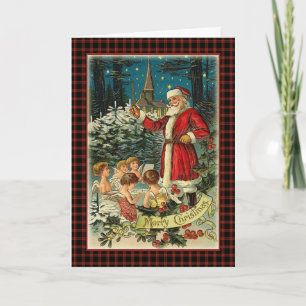 Cartes Pour Fêtes Annuelles Carols de Noël, Père Noël et Anges