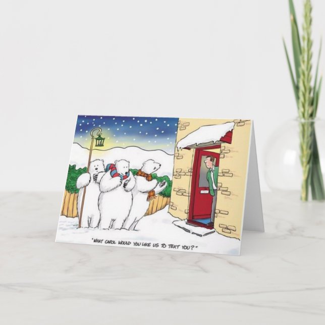 Cartes Pour Fêtes Annuelles Carols de Noël pour les ours polaires (Devant)
