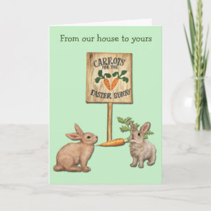 Cartes Pour Fêtes Annuelles Carottes pour le lapin de Pâques