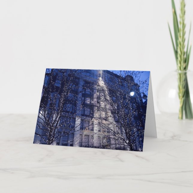 Cartes Pour Fêtes Annuelles Carré de héraut d'arbre de Macys (Devant)