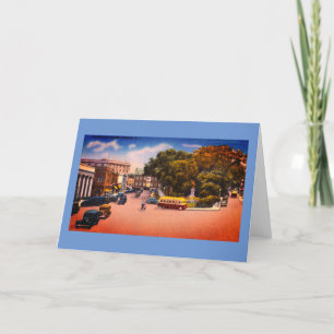 Cartes Pour Fêtes Annuelles Carré vintage de Washington, Newport, Rhode Island