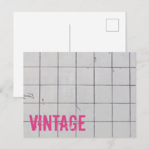 Cartes Pour Fêtes Annuelles Carreaux Vintages blancs 80s les années 70 60s rét