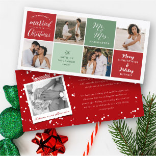 Cartes Pour Fêtes Annuelles Carrés de Noël mariés 4 Mariage photo
