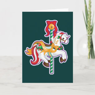 Cartes Pour Fêtes Annuelles Carrousel de Noël