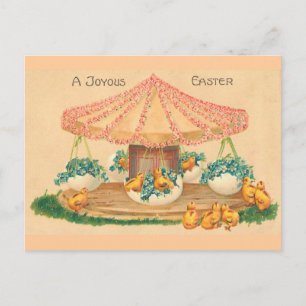 Cartes Pour Fêtes Annuelles Carrousel des oeufs de Pâques Vintage Pâques