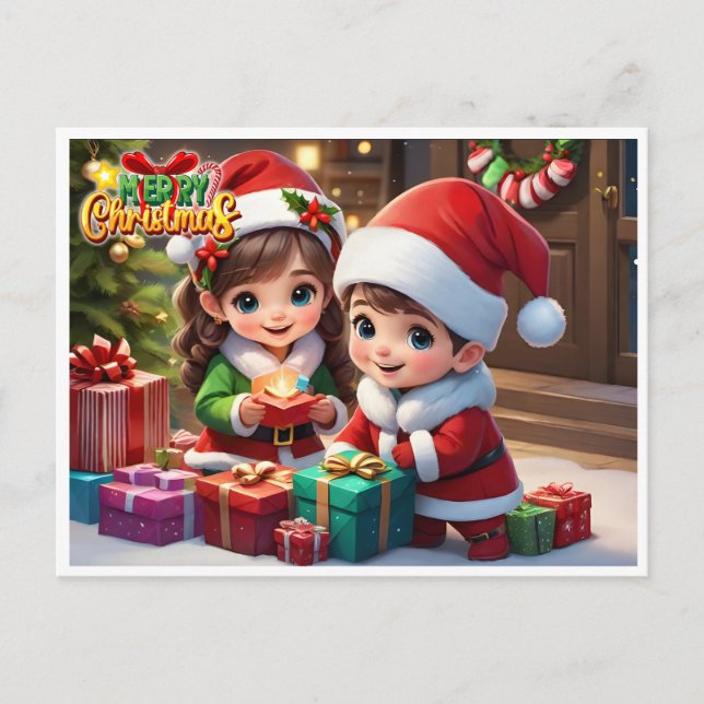 Cartes Pour Fêtes Annuelles Cartão Postal Feliz Natal (Devant)