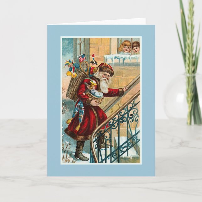 Cartes Pour Fêtes Annuelles "Carte de Noël vintage " (Devant)