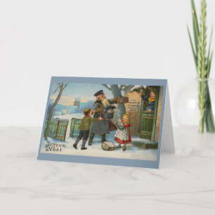 Cartes Pour Fêtes Annuelles "Carte de Noël vintage de Joyeux Noel "