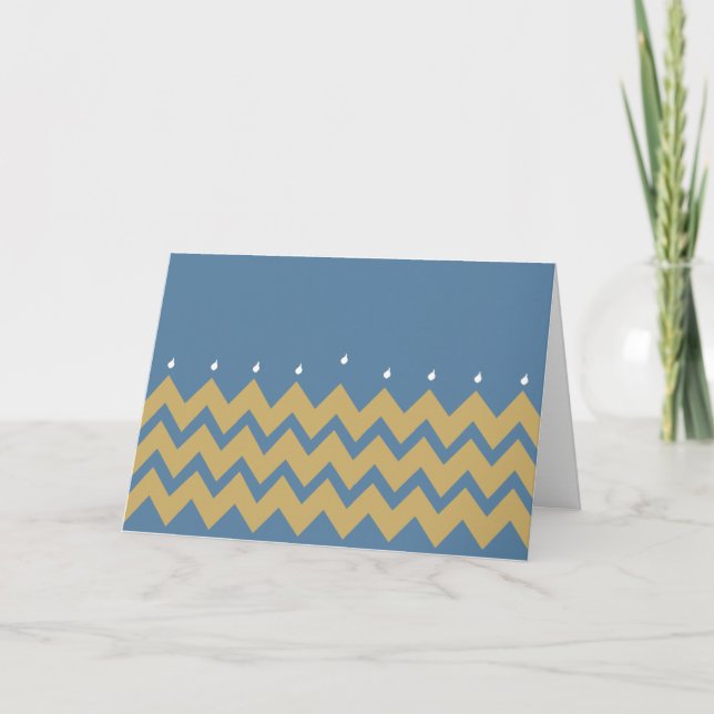 Cartes Pour Fêtes Annuelles Carte/Enveloppe Hanoukka "Hanoukka Chevron" (Devant)