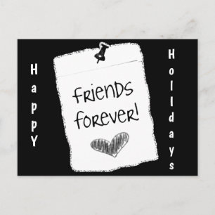 CARTES POUR FÊTES ANNUELLES *CARTE POSTALE* **AMIS FOREVER** À *NOËL*