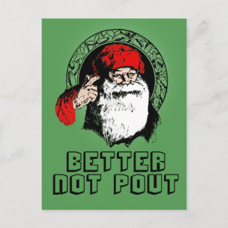 Cartes Pour Fêtes Annuelles Carte(s) Santa Claus Better Not Pout