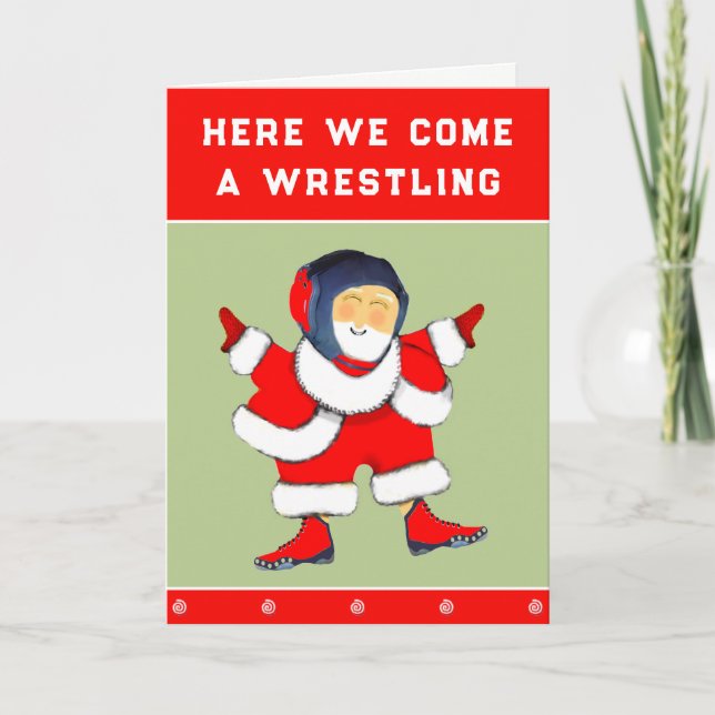 Cartes Pour Fêtes Annuelles Cartes-cadeaux de vacances de lutte (Devant)
