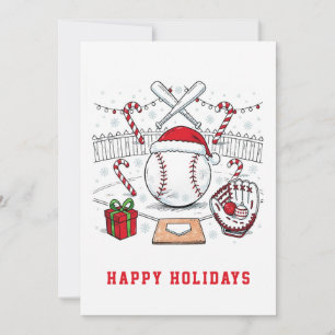 Cartes Pour Fêtes Annuelles Cartes de Noël de baseball de fêtes