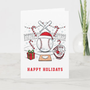 Cartes Pour Fêtes Annuelles Cartes de Noël de baseball de fêtes