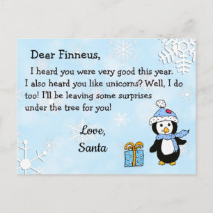 Cartes Pour Fêtes Annuelles Cartes de Noël du Père Noël : Manchot des Fêtes da