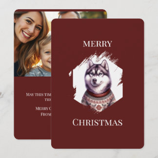 Cartes Pour Fêtes Annuelles Cartes de Noël personnalisées, Fêtes Husky