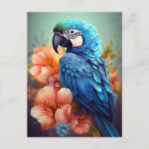 "Cartes de voeux Blue Parrot