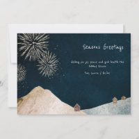 Cartes de vœux de fêtes avec feux d'artifice