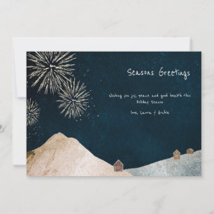 Cartes Pour Fêtes Annuelles Cartes de vœux de fêtes avec feux d'artifice