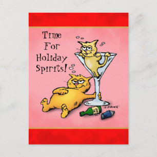 Cartes Pour Fêtes Annuelles Cartes de vœux de fêtes Cocktail & Chatons