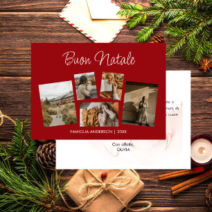 Cartes Pour Fêtes Annuelles Cartolina di Natale Collage di Foto Festivo
