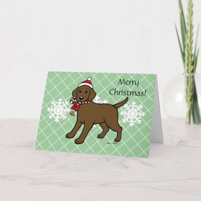 Cartes Pour Fêtes Annuelles Carton de marionnettes au chocolat de Noël Labrado (Devant)