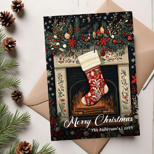 Cartes Pour Fêtes Annuelles Carton de Noël rétro éditable pour les fêtes