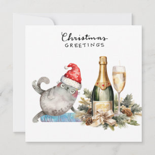 Cartes Pour Fêtes Annuelles Carton d'invitation à la fête de yoga Noël Santa C