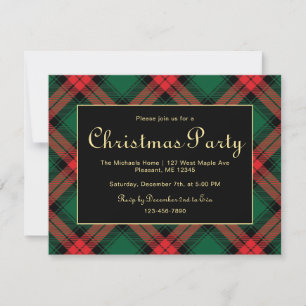 Cartes Pour Fêtes Annuelles Carton d'invitation de fête de Noël à bordure carr