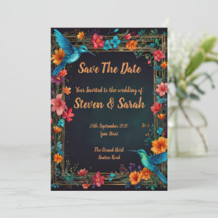 Cartes Pour Fêtes Annuelles Carton d'invitation de mariage élégant à motif de