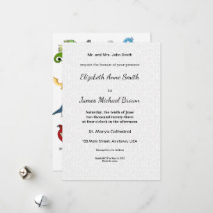 Cartes Pour Fêtes Annuelles Carton d'invitation de mariage élégant écriture cl